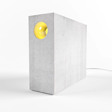 Industrial Concrete Table Light 3D model image 1 