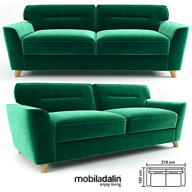 Stockholm Sofa: Modern Romanian Design 3D model image 1 