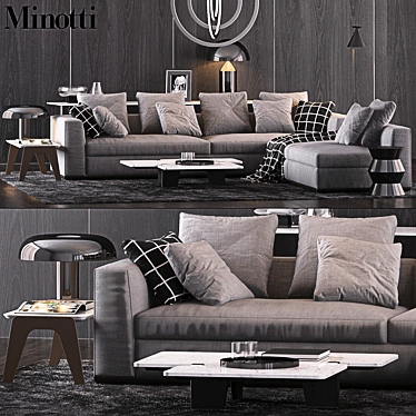 Modern Minotti Set: Ultimate Elegance 3D model image 1 