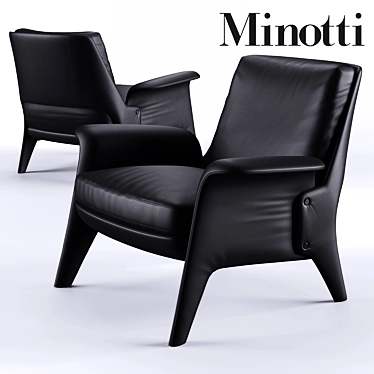 Elegant Minotti Glover Armchair 3D model image 1 