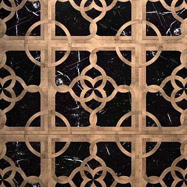 Vintage Oak Parquet Tiles 3D model image 1 