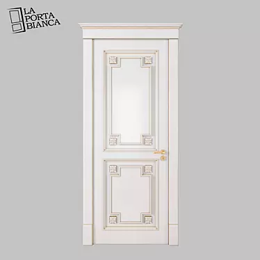 Elegant Geometric Filigree Door 3D model image 1 