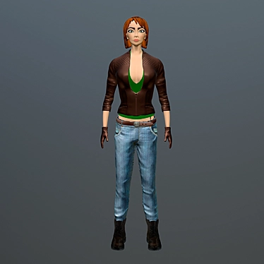 Low Poly Girl Character: Emma 3D model image 1 