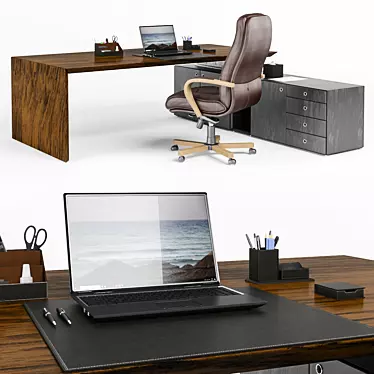 Elegant MultipliCEO Office Set 3D model image 1 