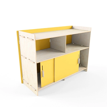 Modern Sliding Box Chest "Rocky 3D model image 1 