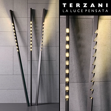 Sleek Zigzag Lamp - TERZANI 3D model image 1 