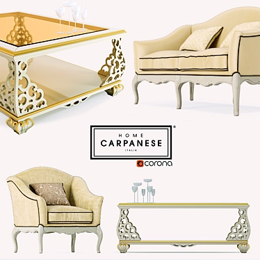 Sofa, armchair, table Carpanese