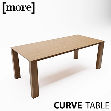 Sleek Curve Table : Modern Design 3D model image 1 