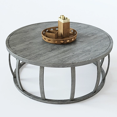 Sleek Round Coffee Table 3D model image 1 