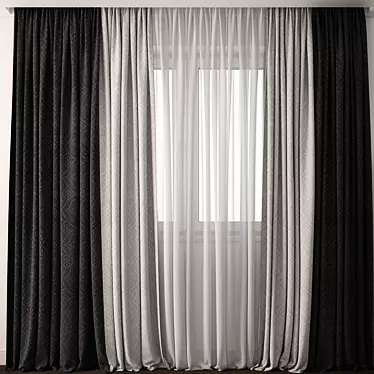 Exquisite Curtain Model - 3ds max & OBJ Archive 3D model image 1 