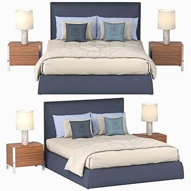 Trussardi Band Bed: Ultimate Elegance & Comfort 3D model image 1 