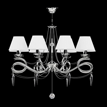 Elegant Crystal Chandelier 3D model image 1 