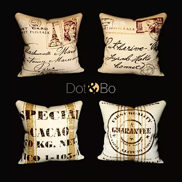 Dot & Bo 6 Decorative Pillows Set 3D model image 1 