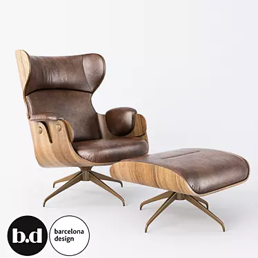 BD Barcelona Lounger Armchair Set: Stylish Design by Jaime Hayon 3D model image 1 