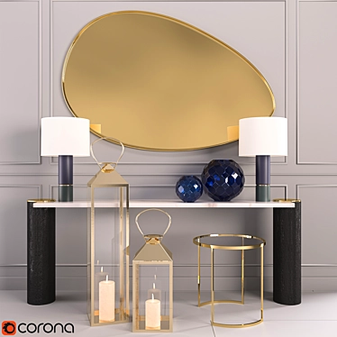 Bilancia Console: Langlais' Chic Masterpiece 3D model image 1 