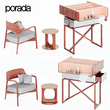 Elegant Porada Set - Italian Design 3D model image 1 