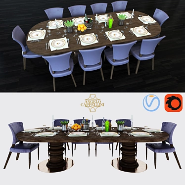 Luxury Italian Opera Chair By Angelo Cappellini 3D model image 1 