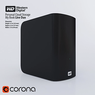 WD My Book Live Duo - Personal Cloud Storage 3D model image 1 