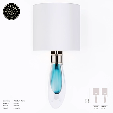 Elegant Flo Wall Sconce by Best&Lloyd 3D model image 1 