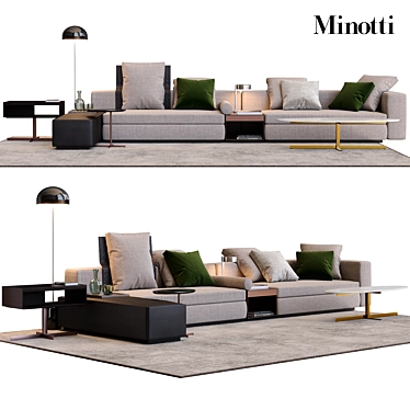 Sophisticated Minotti Yang Sofa - 3D Model 3D model image 1 