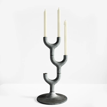 Elegant Mini Candle Holders 3D model image 1 