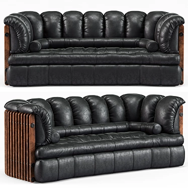 Isle D'Palm 3-Seater Sofa: Modern Comfort at its Finest 3D model image 1 