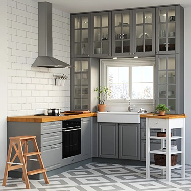 IKEA METHOD Kitchen Set 3D model image 1 