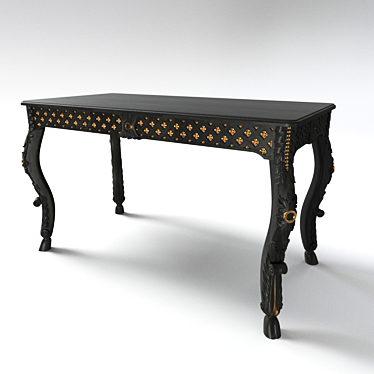 Spanish Writing Desk with Drawer 3D model image 1 