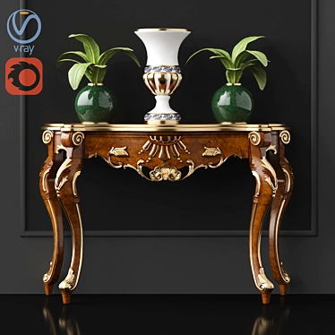 Modenese Gastone Console: Classic Elegance 3D model image 1 