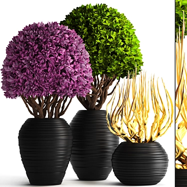 Botanical Greens Collection: Exquisite Potted Plants 3D model image 1 