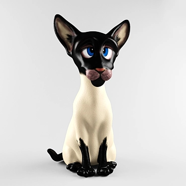 Adorable Feline Figurine 3D model image 1 