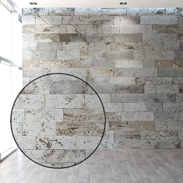 Seamless High-Resolution Travertine 3D model image 1 