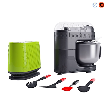 Bodum Kitchen Set: Tools, Toaster, Mixer 3D model image 1 