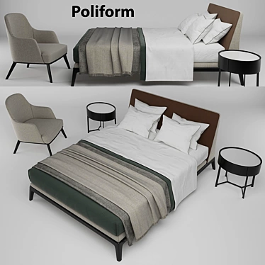Modern and Chic: Poliform Kelly Collection! 3D model image 1 