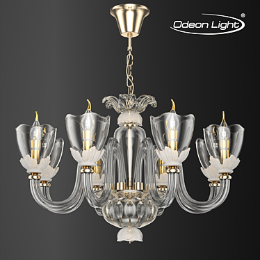Floriana Chandelier Gold/Champagne | ODEON LIGHT 3D model image 1 