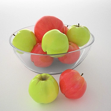 Realistic 3D Apples 3D model image 1 