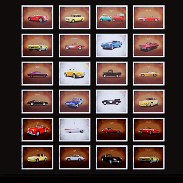 Vintage Automobile Prints by Mark Rogan 3D model image 1 