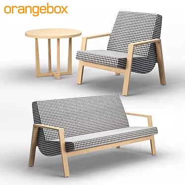 Title: Modern Flex Armchair & Sofa Set 3D model image 1 