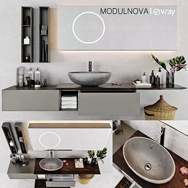 MODULNOVA Infinity_Decor Bathroom Furniture Set 3D model image 1 