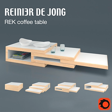REK Expandable Coffee Table 3D model image 1 