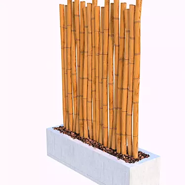 Natural Bamboo Sticks: Perfect for Outdoor Use 3D model image 1 