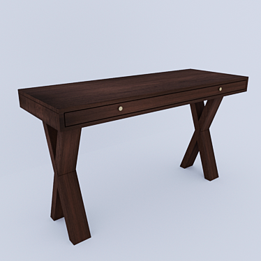 Compact Writing Desk - Modern and Functional 3D model image 1 