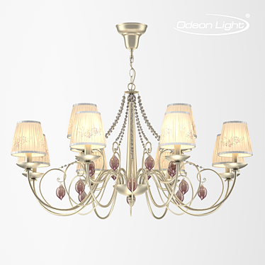 Elegant Adriana Chandelier: ODEON LIGHT 3922/12 3D model image 1 