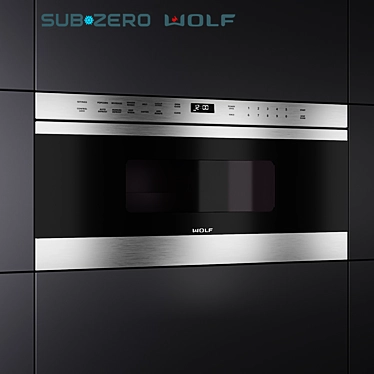 SubZero Wolf MD30TE/S: Stylish Stainless Steel Drawer Microwave 3D model image 1 