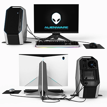 Sleek Alienware Gaming Laptop | V-Ray Render 3D model image 1 