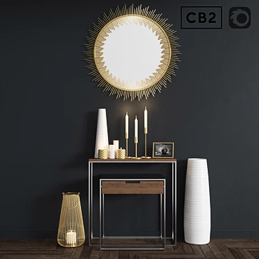 CB2 Mesh Smoothing Decor Set 3D model image 1 