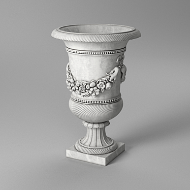 Elegant Stone Vase 3D model image 1 