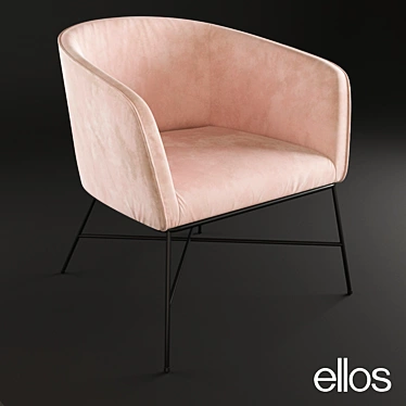 Ellos Palma Armchair: Comfort and Style 3D model image 1 