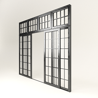 Metal Master Industrial Iron Door 3D model image 1 