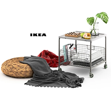 Modern IKEA LALLERÖD Living Set 3D model image 1 